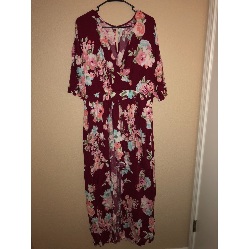 Burgundy romper